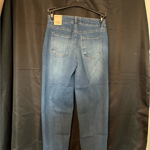 Camila Coelho Crystal Rhinestone Jeans Size 2 Medium Wash Straight Leg Fancy NWT - Picture 9 of 14